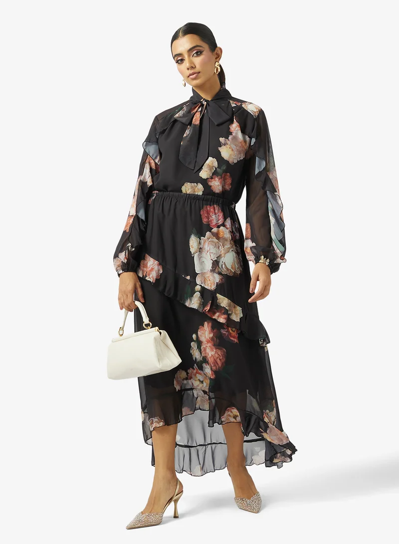 Khizana  Floral Print Top & Skirt Set for Women | Best Price UAE